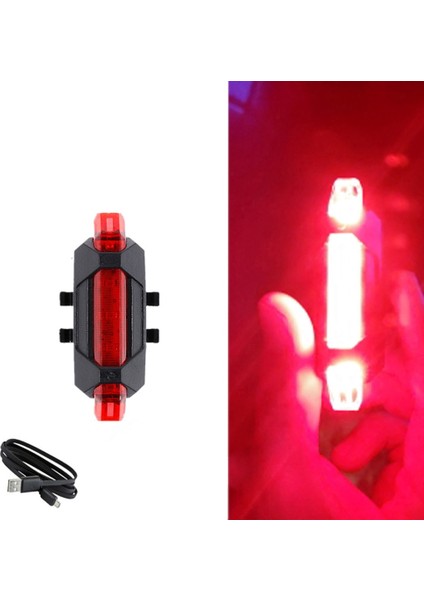 Kırmızı Stil Bisiklet Bisiklet Işığı LED 4 Mod Su Geçirmez Arka Lamba Arka Kuyruk Güvenlik Uyarı Bisiklete Binme Taşınabilir Bisiklet Lambası USB Tarzı Şarj Edilebilir (Yurt Dışından)