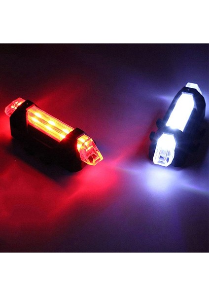 Kırmızı Stil Bisiklet Bisiklet Işığı LED 4 Mod Su Geçirmez Arka Lamba Arka Kuyruk Güvenlik Uyarı Bisiklete Binme Taşınabilir Bisiklet Lambası USB Tarzı Şarj Edilebilir (Yurt Dışından)