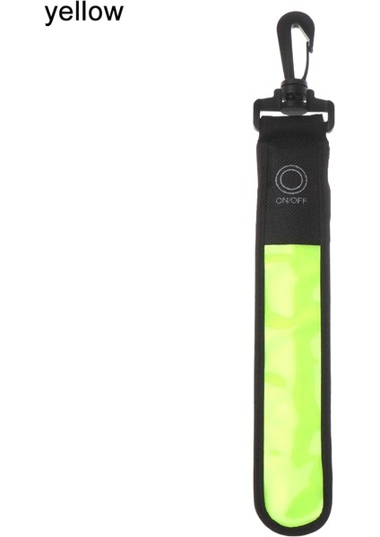 Sarı Stil 1 Adet LED Parlayan Aydınlık Yansıtıcı Güvenlik Uyarısı El Kayışı Bileklik Bisiklet Kol Bandı Işık Sırt Çantası Asılı Işık Gece Koşu (Yurt Dışından)