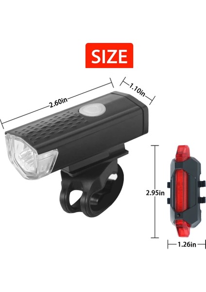 Beyaz ve Arka Işık Stili Bisiklet Aydınlatma USB LED Fener Bisiklet Kuyruk Işık Mtb Bisiklet Ön Arka Işık Arka El Feneri Bisiklet Far Lamba Işığı (Yurt Dışından) fırsatları