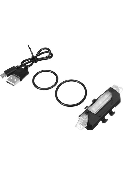 Beyaz Stil USB Şarj Edilebilir Su Geçirmez Dağ Bisikleti Lambası Uyarı Bisiklet Arka Lambası Bisiklet Elektrikli Scooter Için LED Far Kuyruk Lambası (Yurt Dışından)