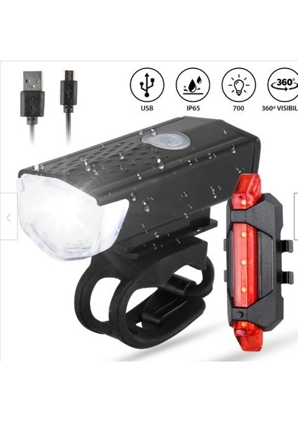 Kırmızı Stil Bisiklet Işığı USB LED Şarj Edilebilir 300 Lümen Bisiklet Lambası Dağ Döngüsü Ön Far El Feneri Bisiklet Işığı Aksesuarları (Yurt Dışından) modelleri