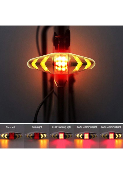 Bisiklet Arka Lambası Kablosuz Bisiklet Arka Lambası ile Dönüş Sinyalleri Bisiklet Aksesuarları Parçaları Luz Bicicleta Фонарь Для Велосипеда (Yurt Dışından)