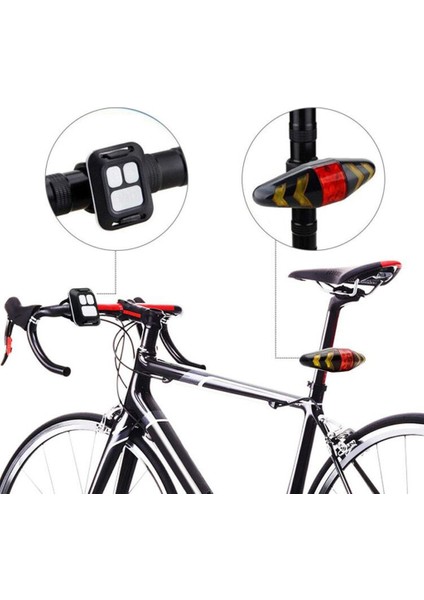 Bisiklet Arka Lambası Kablosuz Bisiklet Arka Lambası ile Dönüş Sinyalleri Bisiklet Aksesuarları Parçaları Luz Bicicleta Фонарь Для Велосипеда (Yurt Dışından)