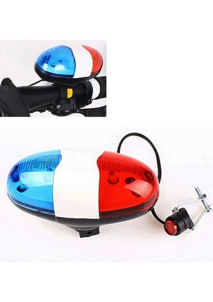 B4 Stili 6 LED Bisiklet Işık Elektronik Korna 4 Ton Sesler Bisikletler Çan Polis Siren Trompet Çocuk Scooter Bisiklet Aksesuarları (Yurt Dışından)