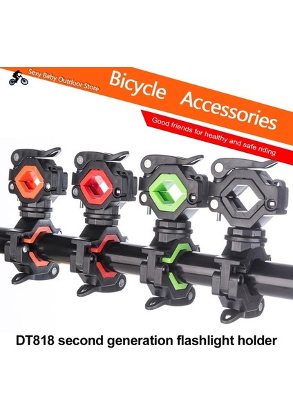 No.2 Tarzı Bisiklet Işık Tutucu Bisiklet Aksesuarları LED Gidon El Feneri Braketi Pompa Standı Desteği 360° Döndürme Far Klipsi Kelepçesi (Yurt Dışından) fiyatları