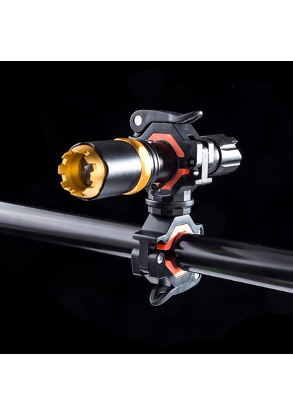 No.2 Tarzı Bisiklet Işık Tutucu Bisiklet Aksesuarları LED Gidon El Feneri Braketi Pompa Standı Desteği 360° Döndürme Far Klipsi Kelepçesi (Yurt Dışından) modelleri