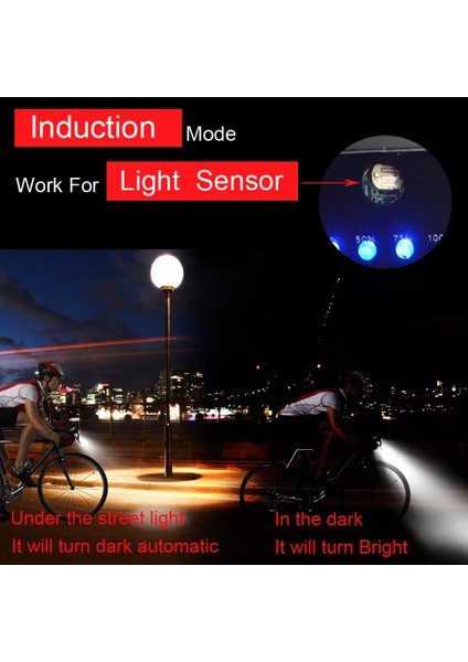 2000 Yeşil Stil Mah Akıllı Indüksiyon Bisiklet Ön Işık Kiti USB Şarj Edilebilir LED Arka Lambası ve Bisiklet Için Boynuzlu El Feneri ile Far (Yurt Dışından) modelleri