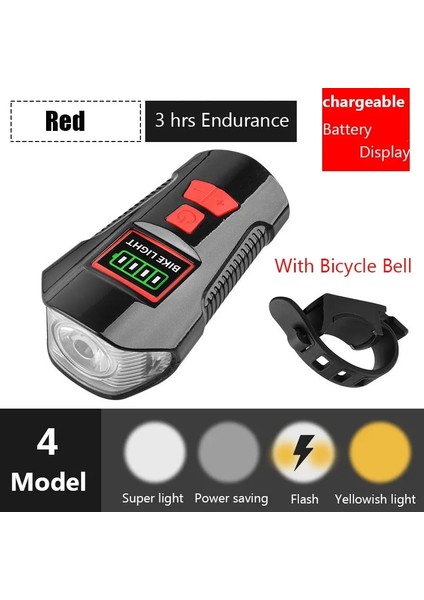 Açık Yeşil Tarzı LED Bisiklet Çan Işıkları USB Şarj Edilebilir Bisiklet Kilometre Far Kilometre Sayacı Su Geçirmez Ön Işıklar Tüm Bisikletlere Uygun (Yurt Dışından)