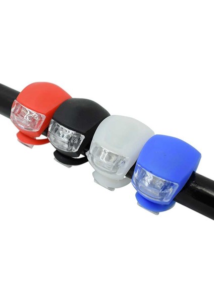 Kırmızı Stil Bisiklet Ön Işık Silikon LED Kafa Ön Arka Tekerlek Bisiklet Işık 2 * AG10 Piller ile Su Geçirmez Bisiklet Bisiklet Aksesuarları (Yurt Dışından) fırsatları
