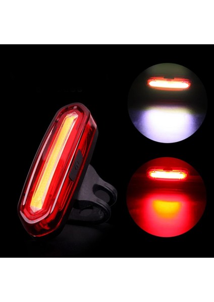 Kırmızı Beyaz 6 Mod Stili USB Şarj Edilebilir Cob Arka Bisiklet Lambası Arka Lambası Güvenlik Uyarısı Bisiklet Işığı Ön Arka Kuyruk Lambası 4style LED Flaş Işıkları (Yurt Dışından)
