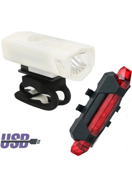 Mavi Arka Lamba Stili Bisiklet Dönüş Sinyali USB Şarj Bisiklet Işığı Mtb Bisiklet Ön Arka Arka Lamba Bisiklet Uyarı Işığı Su Geçirmez Bisiklet Aksesuarları (Yurt Dışından)