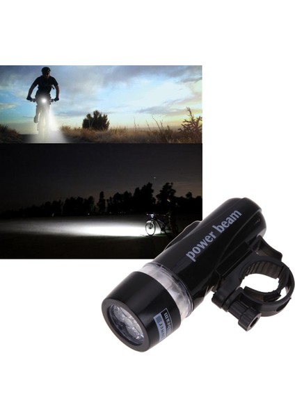2 Mod Su Geçirmez 5 LED Bisiklet Işığı Ön Lamba Torch 5 LED El Feneri Siyah Bisiklet El Feneri Bisiklet Çerçevesi Kafa Işıkları (Yurt Dışından)