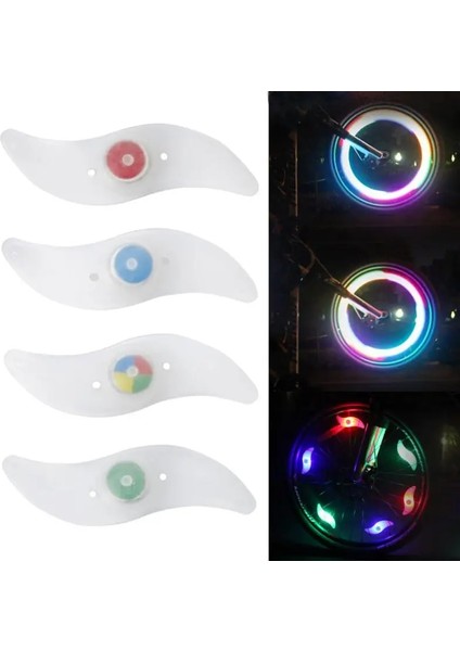 02 Yeşil Stil 3 Aydınlatma Modu LED Neon Bisiklet Tekerleği Konuştu Işık Su Geçirmez Renkli Bisiklet Güvenlik Uyarı Işığı Bisiklet Lambası Bisiklet Aksesuarları (Yurt Dışından)
