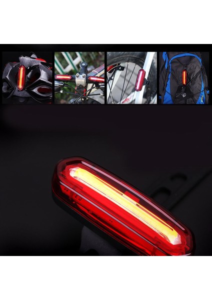 Kırmızı Beyaz 6 Mod Stili USB Şarj Edilebilir Cob Arka Bisiklet Lambası Arka Lambası Güvenlik Uyarısı Bisiklet Işığı Ön Arka Kuyruk Lambası 4style LED Flaş Işıkları (Yurt Dışından)
