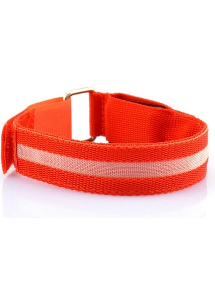 Kırmızı Pil Tarzı Gece Açık Hava Spor Koşu Bisiklete Binme LED Yanıp Sönen Bileklik USB Şarj Edilebilir Emniyet Kemeri Kol Bacak Uyarı Bilek Kayışı Işığı (Yurt Dışından)