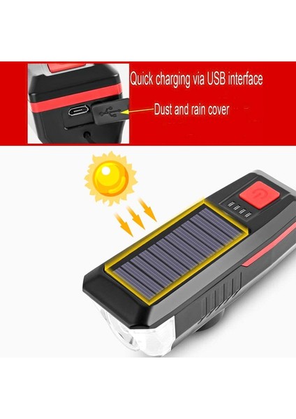 Yeşil Stil Solar Şarj Bisiklet Işığı 3 Modlu LED Yol Dağ Bisikleti Ön Işık Su Geçirmez Bisiklet Çan Işığı USB Şarj Edilebilir Far (Yurt Dışından) fırsatları
