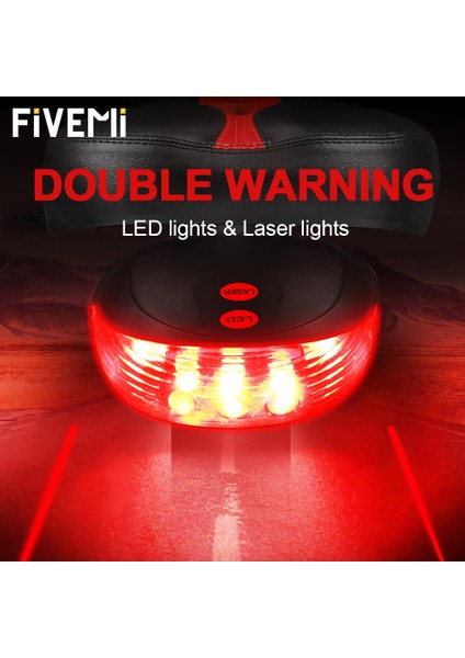 Mavi Paralel Çizgi Stili Bisiklet Bisiklet Işıkları Arka Lambaları Lazer Güvenlik Uyarısı Su Geçirmez Lamba 5 Led+2 Bisiklet Işık Reflektörü Bisiklet Aksesuarları Işık (Yurt Dışından) fiyatları