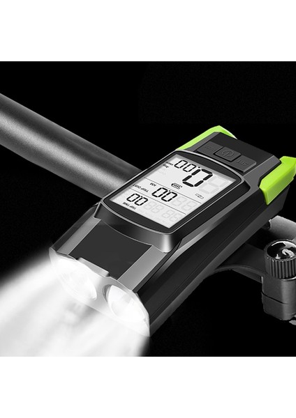 Siyah Stil Bisiklet Kilometre Sayacı Bisiklet Işık Seti Döngü Korna Far Kuyruk Işık USB Şarj Edilebilir LED Süper Parlak Bisiklet Işık Aksesuarları (Yurt Dışından)