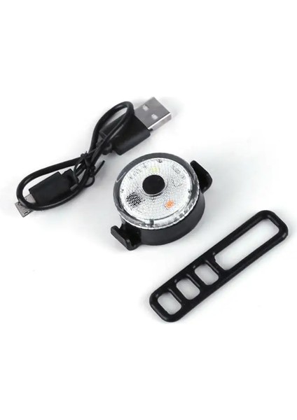 Beyaz Stil Bisiklet Işığı LED USB Şarj Edilebilir Bisiklet Kuyruk Işığı Bisiklet Güvenliği Bisiklete Binme Uyarı Arka Lambası Bisiklet Işığı Uyarı Işığı (Yurt Dışından)
