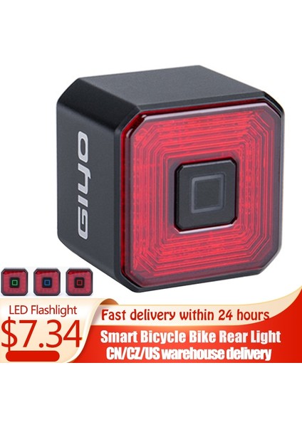 Bir Stil Akıllı Bisiklet Bisiklet Arka Işık Otomatik Startstop Fren Algılama Işığı Ipx4 Su Geçirmez LED El Feneri Bisiklet Aksesuarları (Yurt Dışından) fiyatları