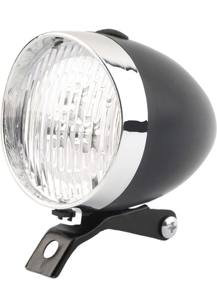 Siyah Stil Retro Bisiklet Ön Lambaları Abs 3led Akülü Bisiklet Farları Gece Sürüşü Güvenlik Uyarı Işığı Sürme Ekipmanı (Yurt Dışından)