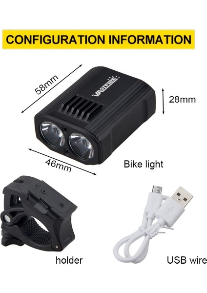 1 Ön 1 Arka Lamba Stili Su Geçirmez USB Şarj Edilebilir Bisiklet Işığı 5 Işık Modu Mtb Bisiklet El Feneri Dahili Pil Bisiklet Lambası Güvenlik Gece Sürüşü (Yurt Dışından)