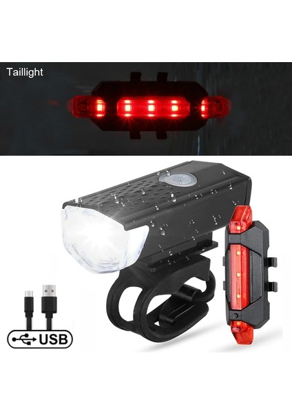 No.2 Tarzı Bisiklet Fener Bisiklet Işığı USB LED Şarj Ön Arka ve Arka Arka Lamba Far Lambası El Feneri Uyarı Işığı Bisiklet Aksesuarları (Yurt Dışından) fiyatları