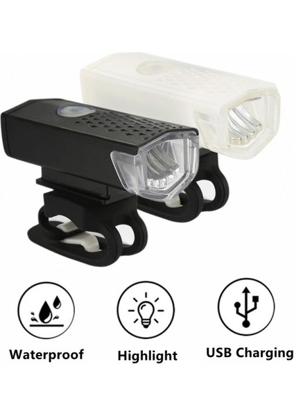 Ön Işık Siyah Stili Bisiklet Bisiklet Bisiklet Işık Ön Işık LED USB Şarj Edilebilir Dağ Bisikleti Bisiklete Binme 6 Mod El Feneri Arka Kuyruk Lambası Uyarı Işığı (Yurt Dışından)