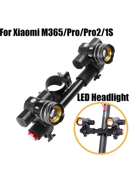 Ön Lamba Stilini Şarj Etme Elektrikli Scooter LED Far USB Şarj Edilebilir Işık Ayarlanabilir Çocuk Saplı M365PROPROSLITE Parçaları ile Uyumlu (Yurt Dışından) fiyatları