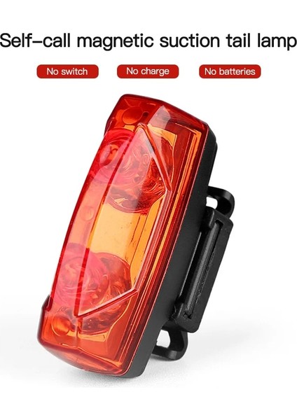 F Stili Bisiklet Ön Arka Işık Bisiklet LED Kuyruk Işık Mtb Kendinden Çalışan Manyetik Indüksiyon Uyarı Arka Lambası Arka Fener Bisiklet Aksesuarları (Yurt Dışından)