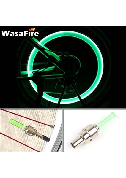 Yeşil Stil 1 Adet LED Bisiklet Vana Işıkları Bisiklet Lastiği Vana Kapakları Işık El Feneri Için Bisiklet Araba Motosiklet Tekerleği Kök Lamba Bisiklet Aksesuarları (Yurt Dışından)