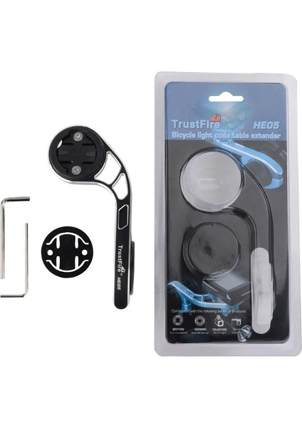 Siyah HE05 Montaj Stili Trustfire D2R Bisiklet Işığı 450LM Şarj Edilebilir Ön El Feneri Çok Fonksiyonlu Tutucu Bisiklet Ön Işık Far Bisiklet Lambası (Yurt Dışından)