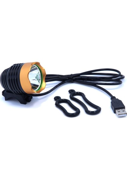 Altın Tarzı USB Bağlantı Noktası T6 LED Bisiklet Far Su Geçirmez Bisiklet Işık Lambası Bisiklet Bisiklet Bisiklet Ön Işık 5 Opsiyonel Renk (Yurt Dışından)