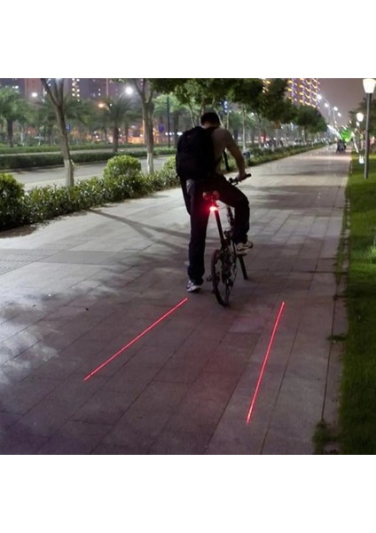 No.1 Tarzı Yüksek Li Bisiklet Bisiklet Güvenlik Uyarısı LED Işık Bisiklet Lazer Işıkları Yanıp Sönen LED Lamba Kuyruk Işık Arka Bisiklet 5 LED + 2 Lazer (Yurt Dışından) indirimleri