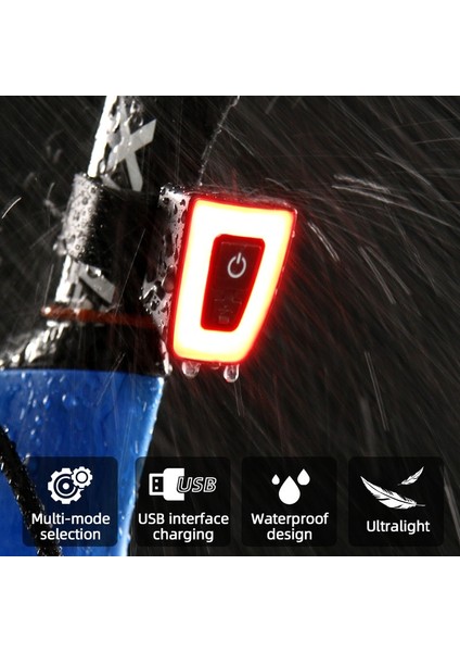 1 Adet 3 Mod Tarzı USB Şarj Edilebilir El Feneri Bisiklet Arka Işık Su Geçirmez Bisiklet Kaskı Arka Lambası Bisiklet Uyarı Işığı Flaş Cyling Arka Lambası (Yurt Dışından)