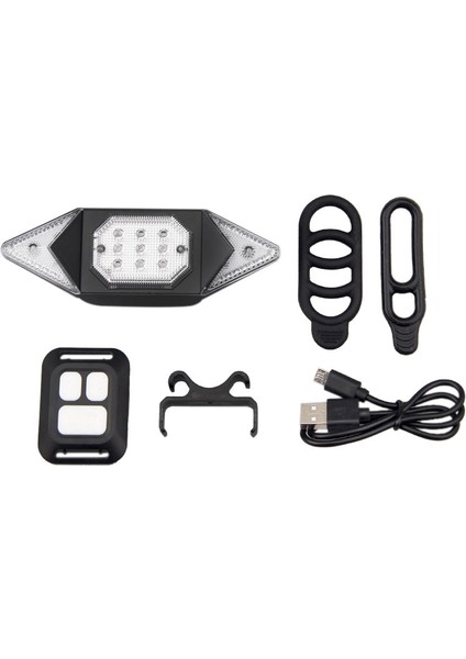 1 Adet Tarzı Akıllı Bisiklet Işığı Kablosuz Uzaktan Kumanda Bisiklete Binme Sinyali Arka Lambası USB Bisiklet Şarj Edilebilir Arka Işık LED Uyarı Lambası (Yurt Dışından)