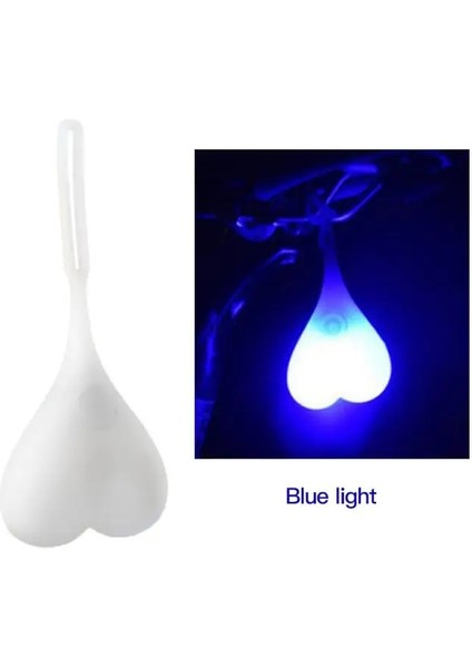 No.2 Tarzı Silikon Bisiklet Arka Lambası Sürme LED Işık Kalp Top Yumurta Güvenlik Işığı Su Geçirmez Işık Gece Bisiklete Binme Waring Fener El Feneri (Yurt Dışından)