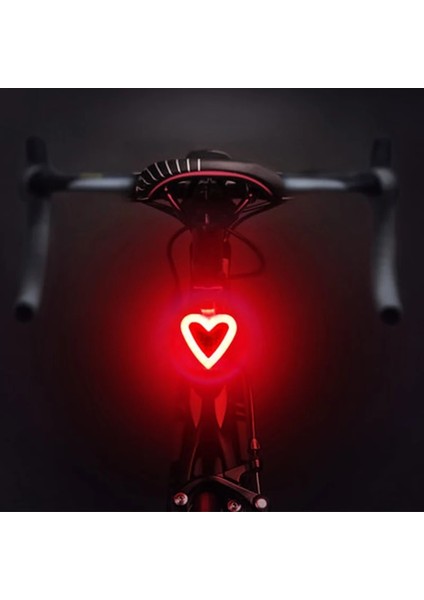 Kalp Şekli Stili Bisiklet Işık USB Şarjlı Bisiklet Işık LED Lamba El Feneri Kuyruk Arka Bisiklet Işıkları Mtb Seatpost Için Bisiklet Aksesuarları (Yurt Dışından)