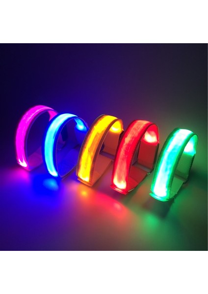 Sarı Stil Doğa Sporları Gece Koşu Kol Bandı LED Işık Emniyet Kemeri Kol Bacak Uyarı Bilekliği Bisiklet Bisiklet Bisiklet Parti Luces Bicicleta (Yurt Dışından)