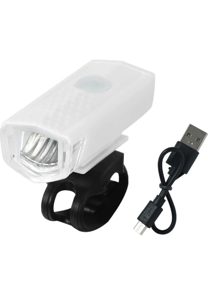 Beyaz Stil Bisiklet Aydınlatma USB LED Fener Bisiklet Kuyruk Işık Mtb Bisiklet Ön Arka Işık Arka El Feneri Bisiklet Far Lamba Işığı (Yurt Dışından)