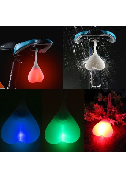 Yeşil Stil Yeni Bisiklet Topları Kuyruk Silikon Işık Yaratıcı Bisiklet Su Geçirmez Gece Temel LED Kırmızı Uyarı Işıkları Bisiklet Koltuğu Arka Yumurta Lambası (Yurt Dışından) modelleri