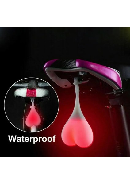 Renkli Stil Silikon Bisiklet Bisiklet Arka Arka Kuyruk Bisiklete Binme LED Işık Kalp Top Yumurta Güvenli Lamba Bisiklet Topu Işıkları Bisiklet Arka Lambası (Yurt Dışından) indirimleri