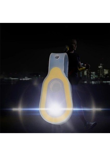 Yeşil Stil Gece Bisiklet Işıkları 3 Mod Koşu Mini LED Silikon Klipsli Lamba Bisikleti Güçlü Manyetik Kapatma Işıkları ile (Yurt Dışından)
