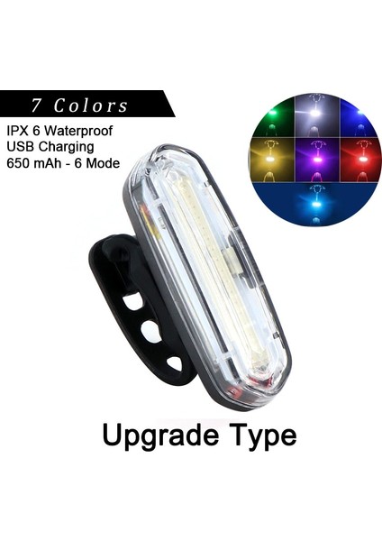 Stil 2-7 Renk Stili Bisiklet Kuyruk Arka Işık Akıllı Otomatik Fren Algılama Işığı Ipx6 Su Geçirmez USB Şarj Bisiklet Kuyruk Arka Lambası Bisiklet Uyarı LED Işıkları (Yurt Dışından)