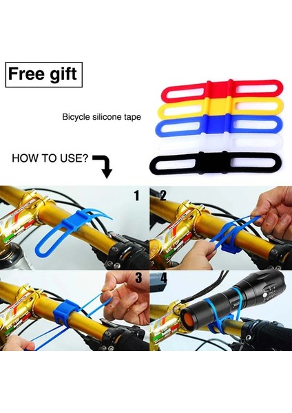Set H Style Lümen Bisiklet Işık LED V6 L2 T6 Su Geçirmez Yakınlaştırılabilir El Feneri Bisiklet Bisiklet Ön Işık Torch (Pil Isteğe Bağlı) (Yurt Dışından)