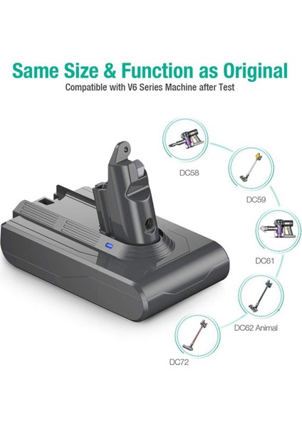 Dyson V6 SV04 SV03 Için 21.6V V6 DC62 Pil Adaptörü+Filtreler Tam Kit (Yurt Dışından)