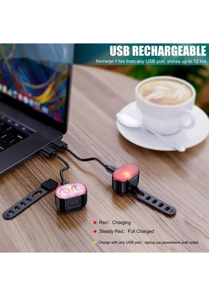 Kombinasyon Stili Mini LED Bisiklet Işık Seti USB Şarj Edilebilir Mtb Yol Bisikleti Arka Lambası Bisiklet Aksesuarları Su Geçirmez Bisiklet Güvenliği LED Uyarı Işığı (Yurt Dışından) indirimleri