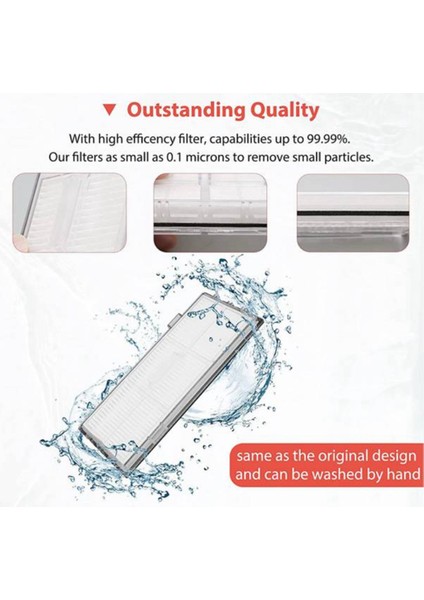 Xiaomi Roborock S8/s8+/s8 Pro Aktif Karbon Filtre Için 8pcs Hepa (Yurt Dışından) modelleri