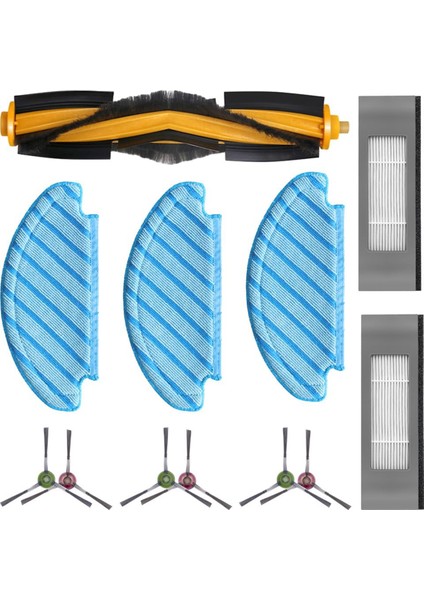 Ecovacs Deebot N10 N10 Plus Robot Vakum Süpürge Ana Yan Fırça Hepa Filtre Mop Bezi Yedek Parçalar (Yurt Dışından)
